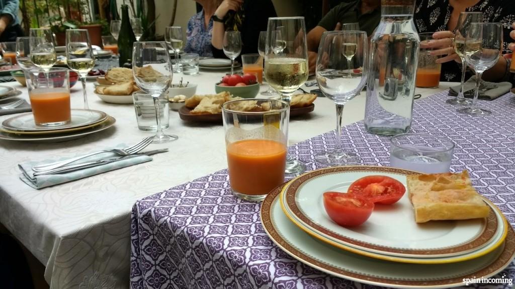 Show cooking table- Gazpacho