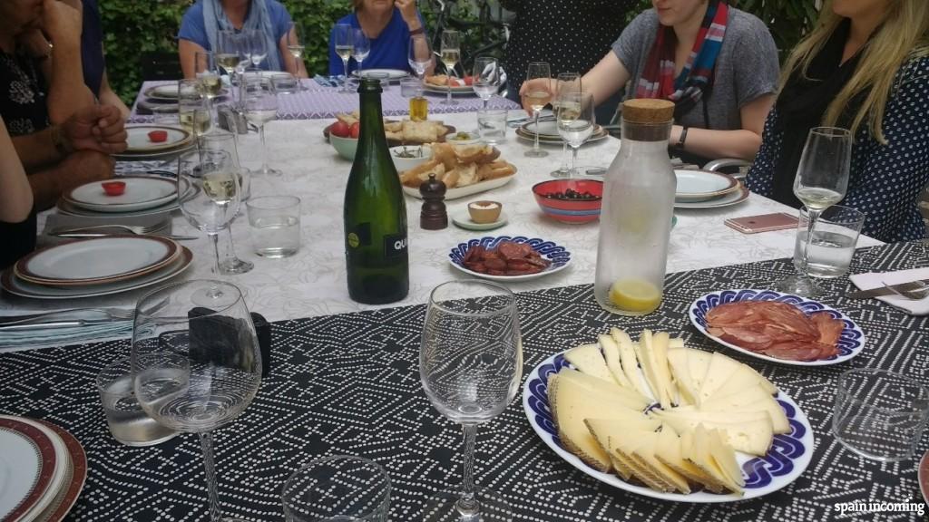 Show cooking table - cheese and cold cuts