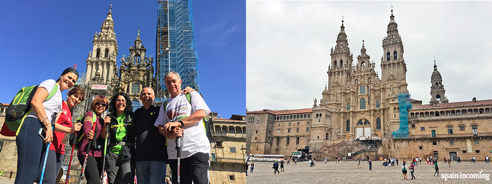 The Santiago de Compostela Cathedral before and after restoration works