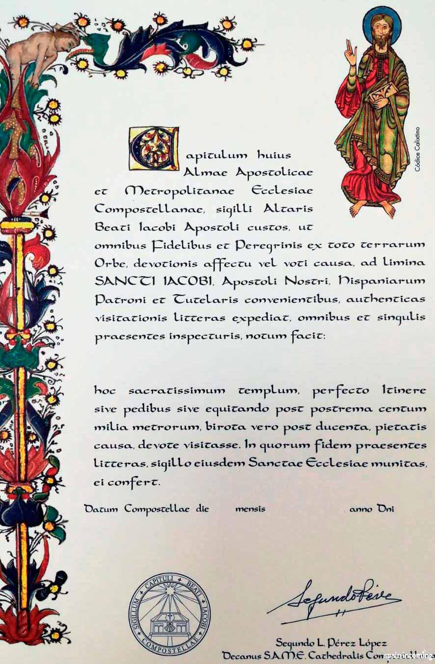 The pilgrims’ certificates - La Compostela