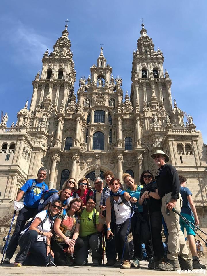 One of our groups at their arrival in Santiago de Compostela 