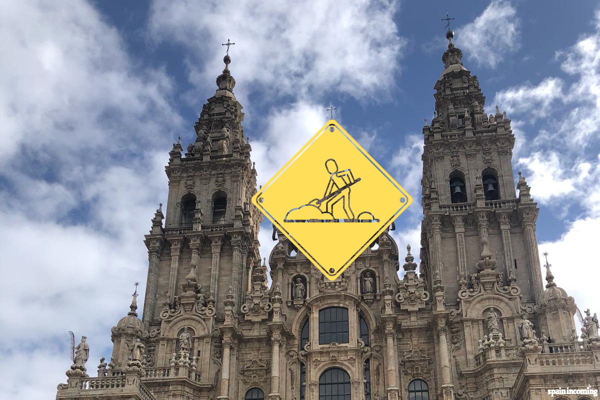 Restoration Works Santiago De Compostela Cathedral Spain Incoming